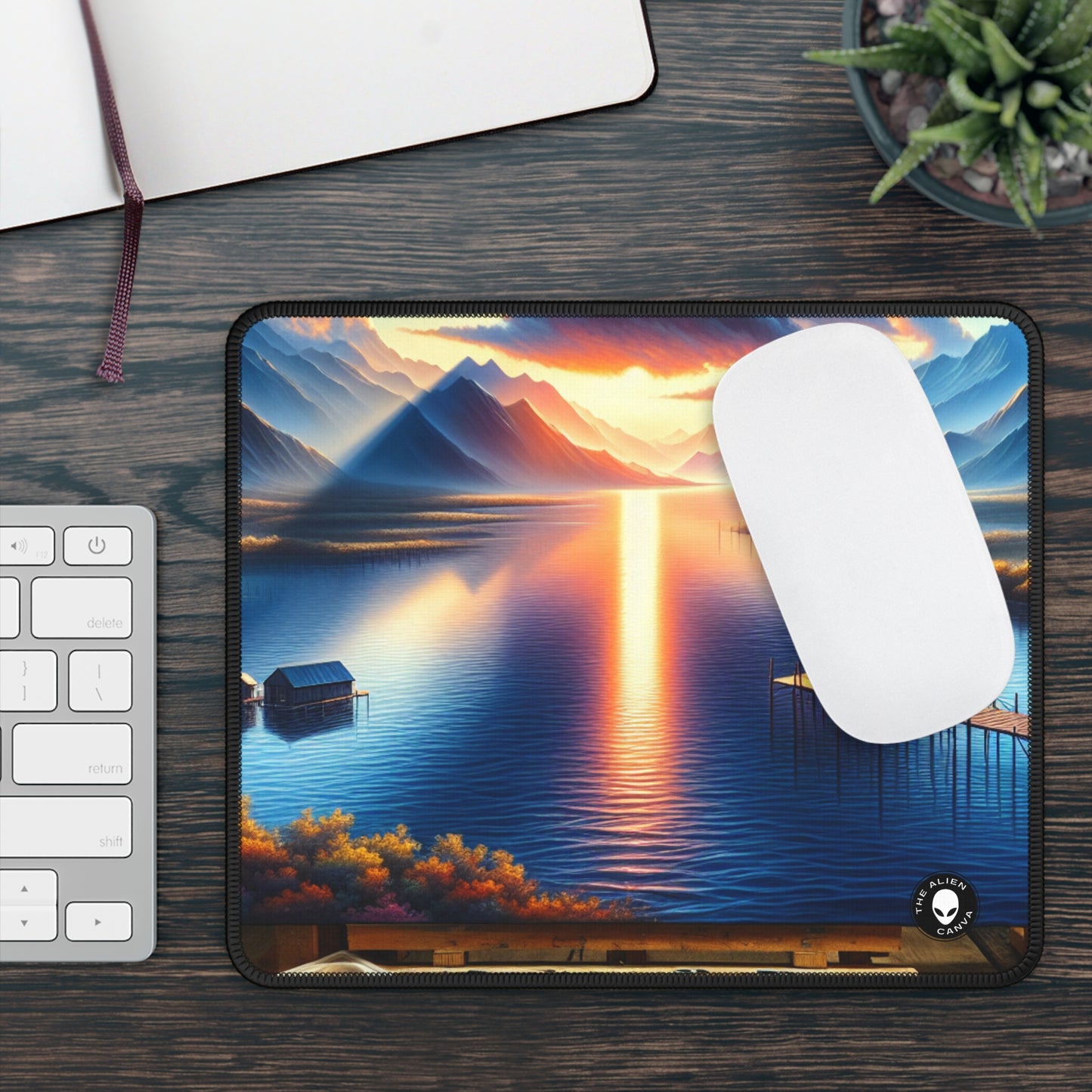 "Cosecha abundante: un frutero hiperrealista" - The Alien Gaming Mouse Pad Hiperrealismo