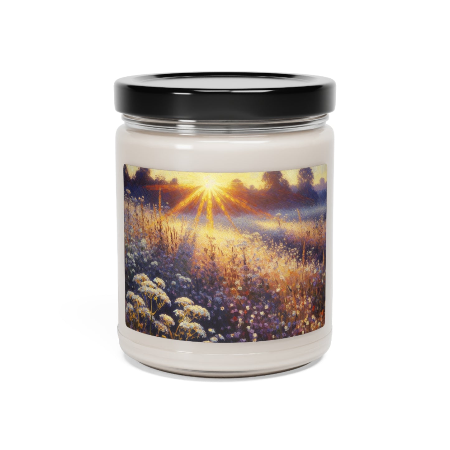"Wildflower Sunrise" - Vela de soja con aroma a alienígena, 9 oz, estilo impresionista