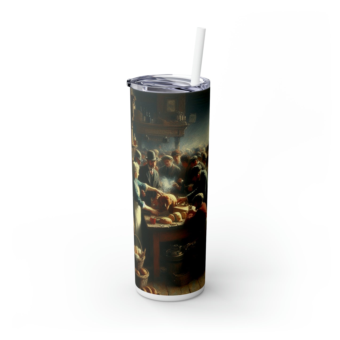 Titre : « Conversations for Change » - The Alien Maars® Skinny Tumbler avec paille 20oz Réalisme social