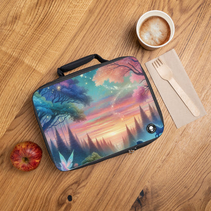 « Crépuscule enchanté : une peinture de forêt magique » – Le sac à lunch Alien