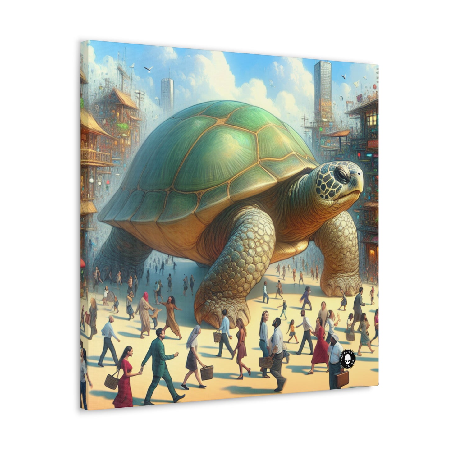 "Marvelous Turtle in the City" - The Alien Canva