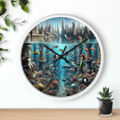 « Seascape Serenity : Un havre sous-marin » – L'horloge murale Alien