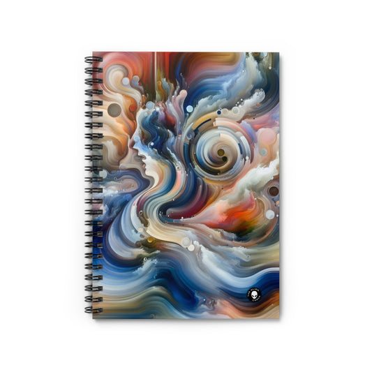 "Living Canvas: The Transcendence of Art and Humanity" - The Alien Spiral Notebook (Ruled Line) Video Art