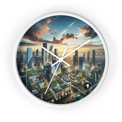 "Future Metropolis: A Neo-Futuristic Urban Utopia" - The Alien Wall Clock Neo-futurism