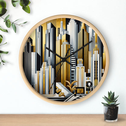 "Artistic Deco Dreamscape" - L'Horloge Murale Alien Art Déco