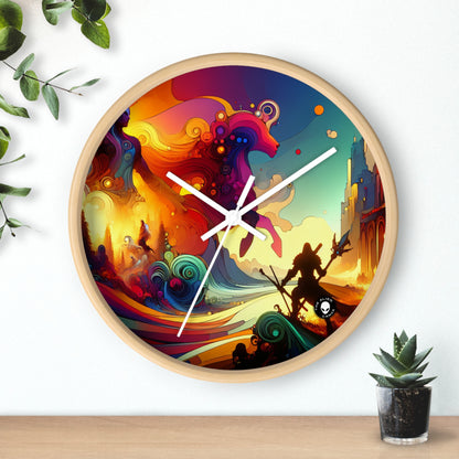 "Crossovers Clash: The Ultimate Battle of Dimensions" - The Alien Wall Clock Video Game Art