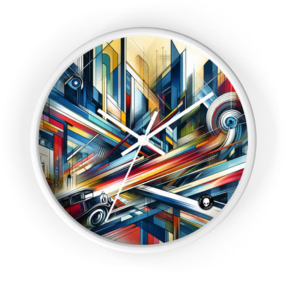 "Galactic Dream: Futuristic Neon City" - The Alien Wall Clock Futurism