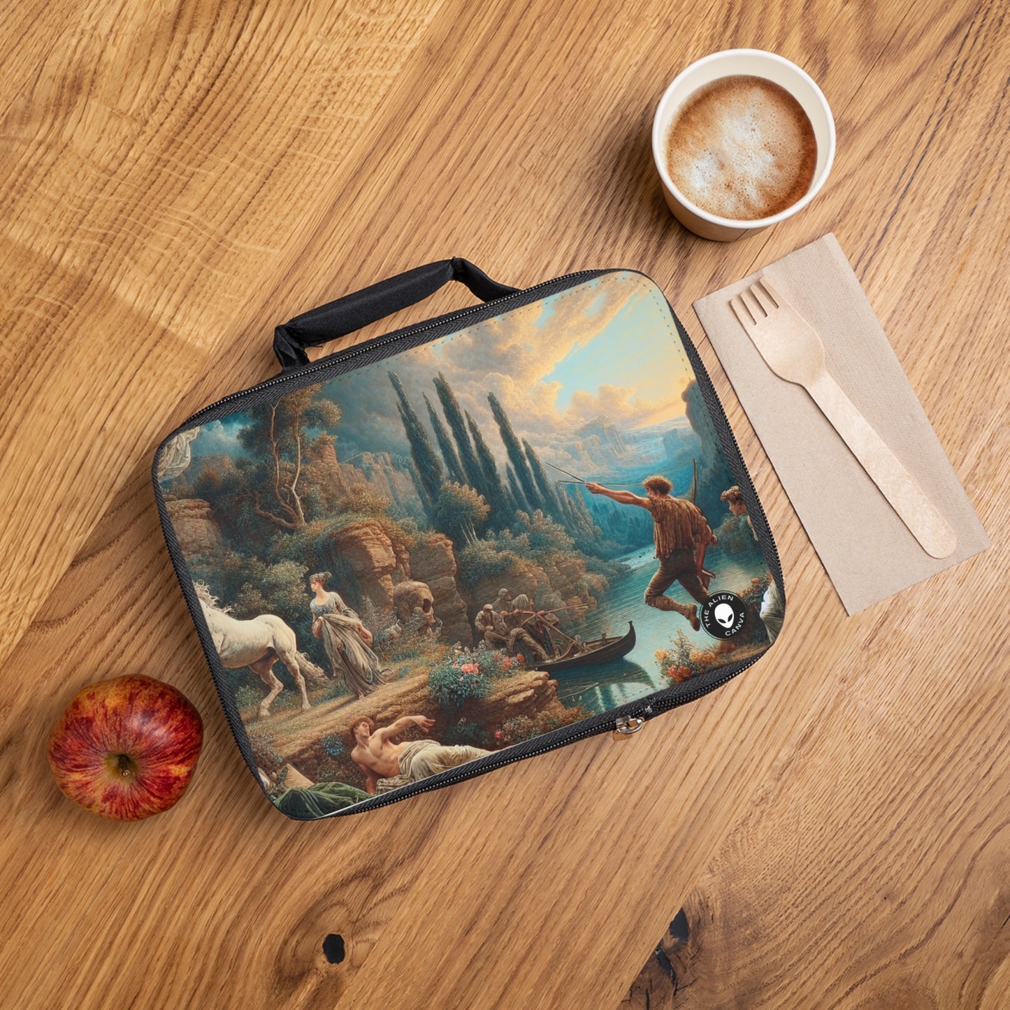 "Sunset Serenade: A Romantic Landscape"- The Alien Lunch Bag Romanticism