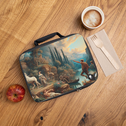 "Sunset Serenade: A Romantic Landscape"- The Alien Lunch Bag Romanticism