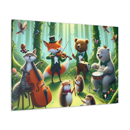 "Una colección de animales melodiosos: animales musicales en el bosque encantado" - The Alien Canva