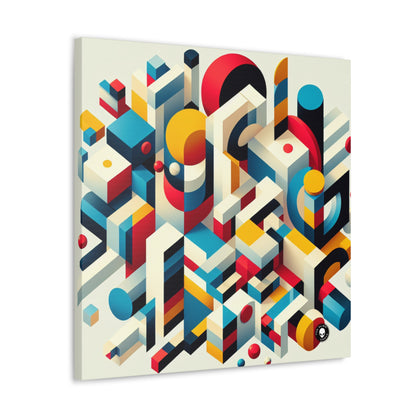 "Harmonious Balance: Geometric Abstract Art" - The Alien Canva Geometric Abstraction