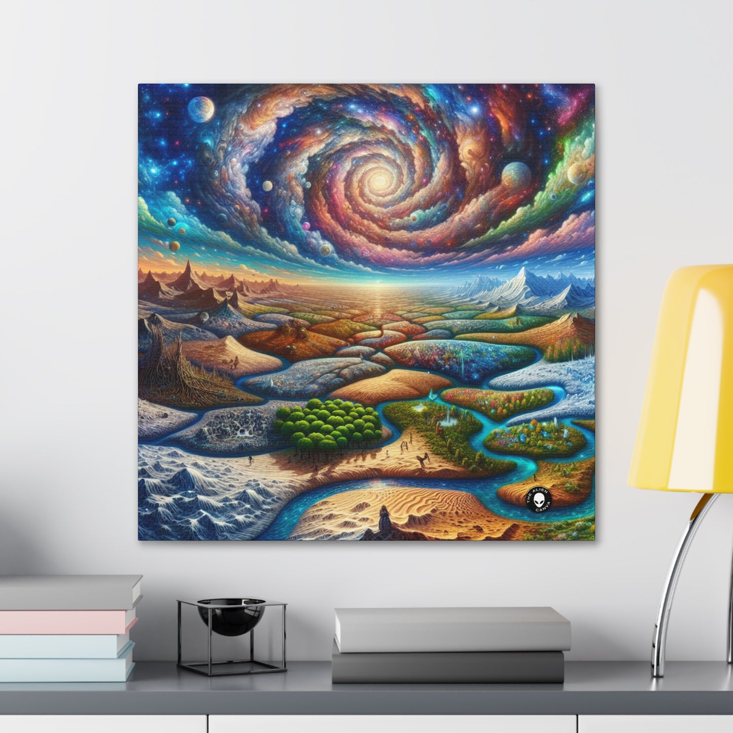 "Galactic Mosaic: A Surreal Landscape" - The Alien Canva