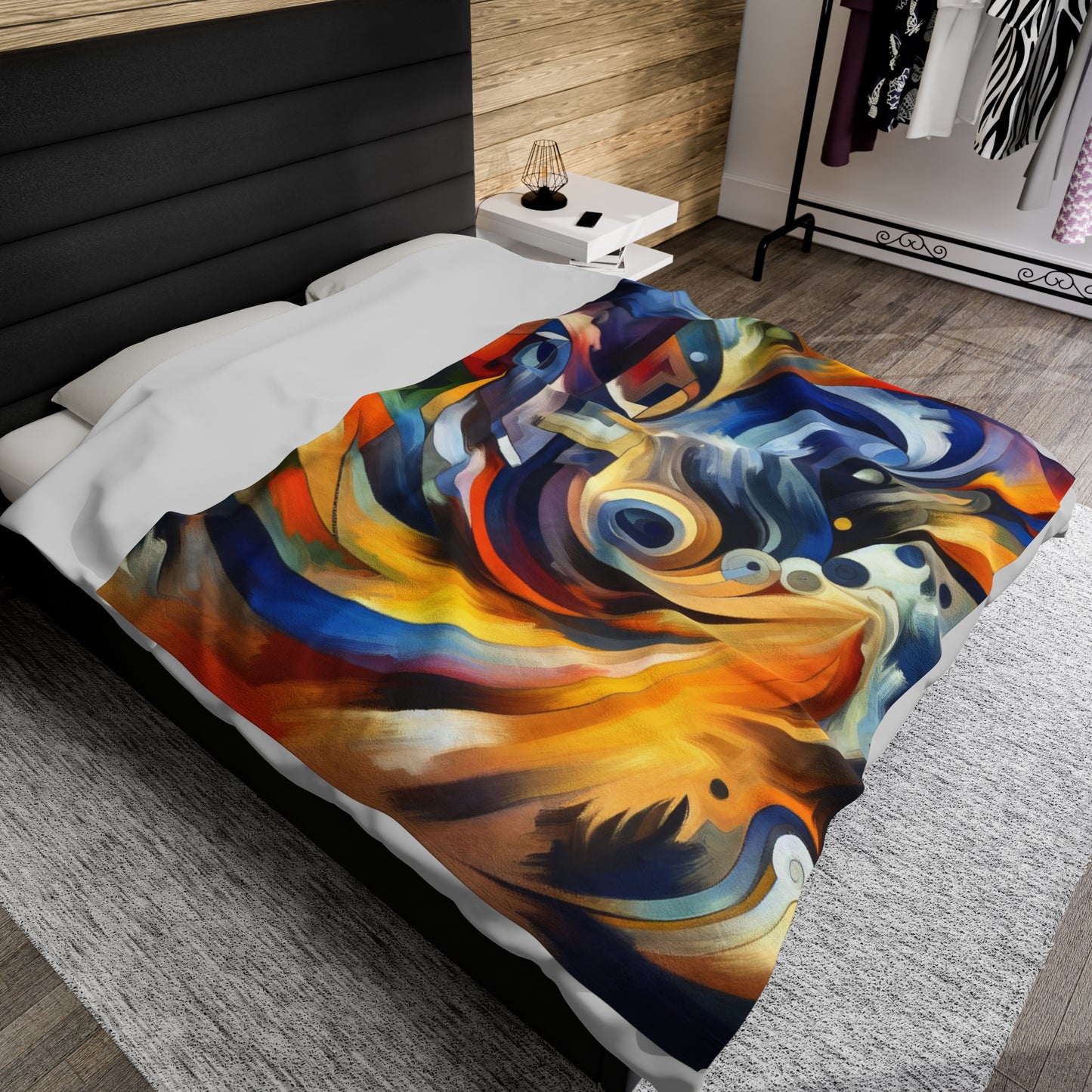 "Primal Energy in Wild Nature" - The Alien Velveteen Plush Blanket Primitivism Style