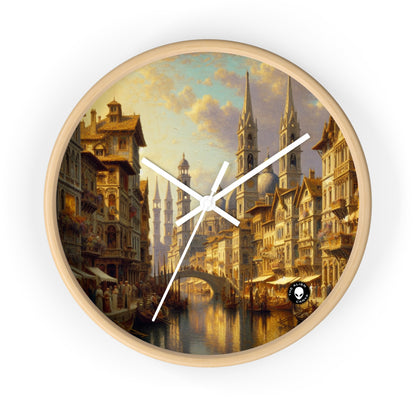 "Riviera Rhapsody: An Abstract Ode to the French Mediterranean" - The Alien Wall Clock New European Painting