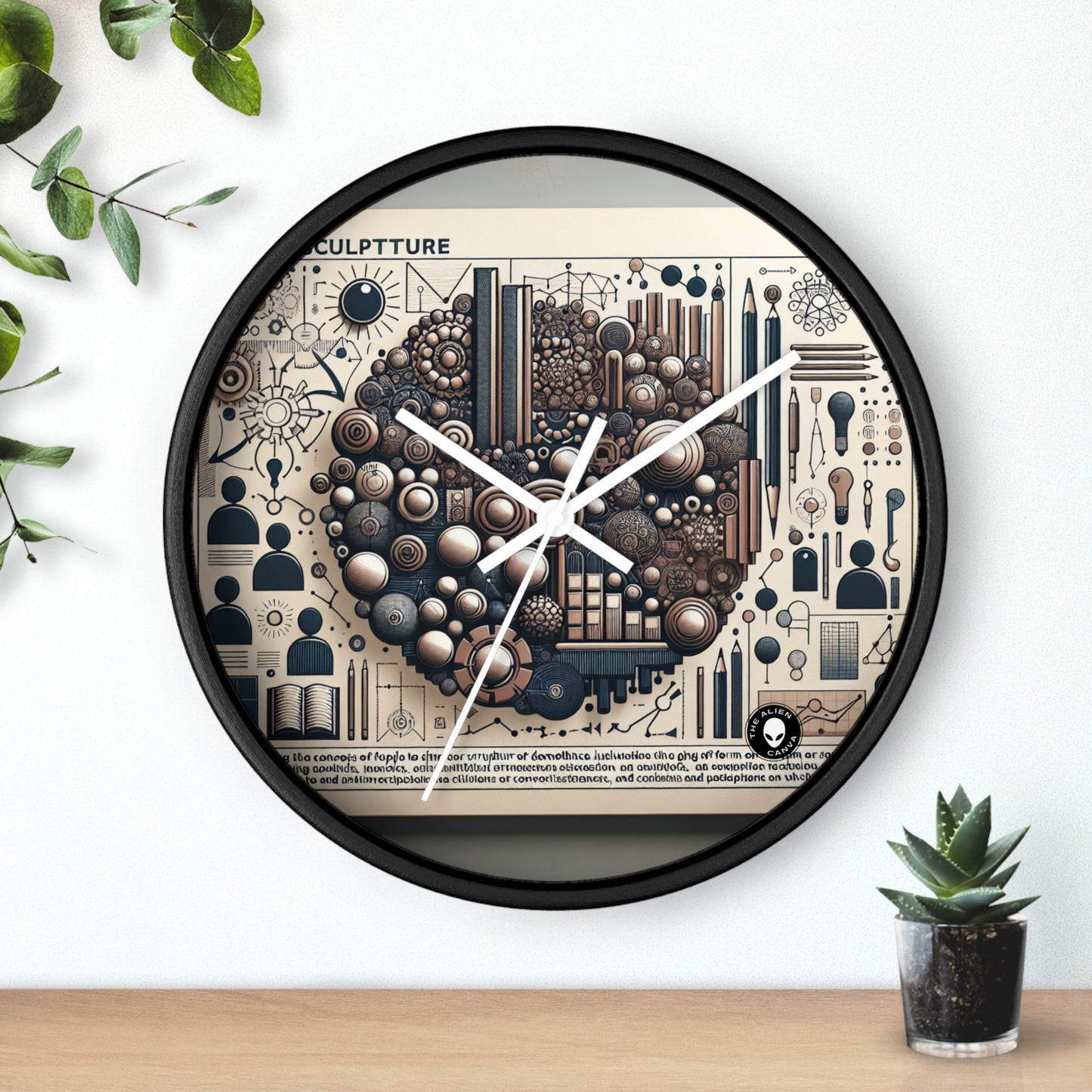 "Community Canvas: A Living Art Installation" - The Alien Wall Clock Social Sculpture