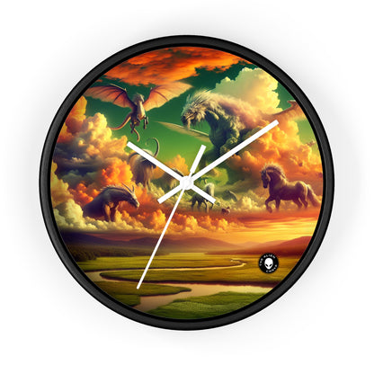 "Skyborne Realms" - The Alien Wall Clock