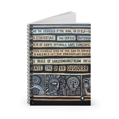 "Intersecting Realities: An Outsider Art Interpretation" - The Alien Spiral Notebook (Ruled Line) Outsider Art