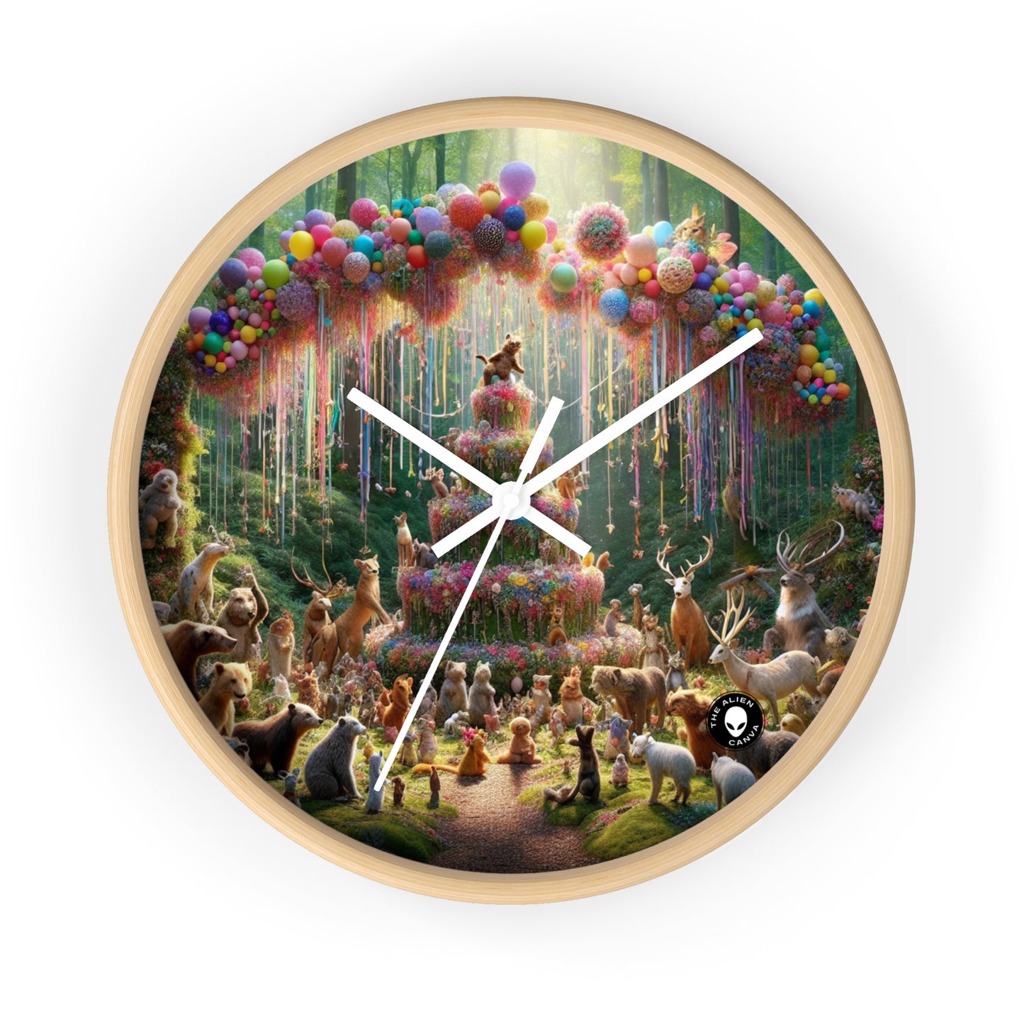 "Forest Fiesta" - The Alien Wall Clock