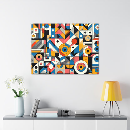 "Cityscape Ignited" - The Alien Canva Geometric Abstraction