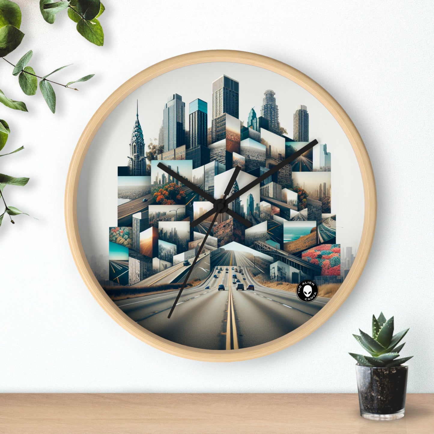 "Bosque Encantado: Un Montaje de Fantasía" - El Fotomontaje del Reloj de Pared Alien