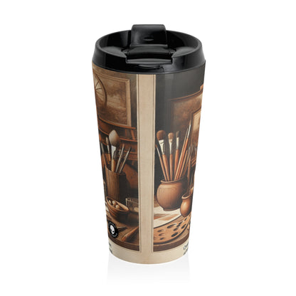 "Bountiful Harvest: Hyper-Realistic Still Life of Fresh Fruits" - The Alien Stainless Steel Travel Mug Realism