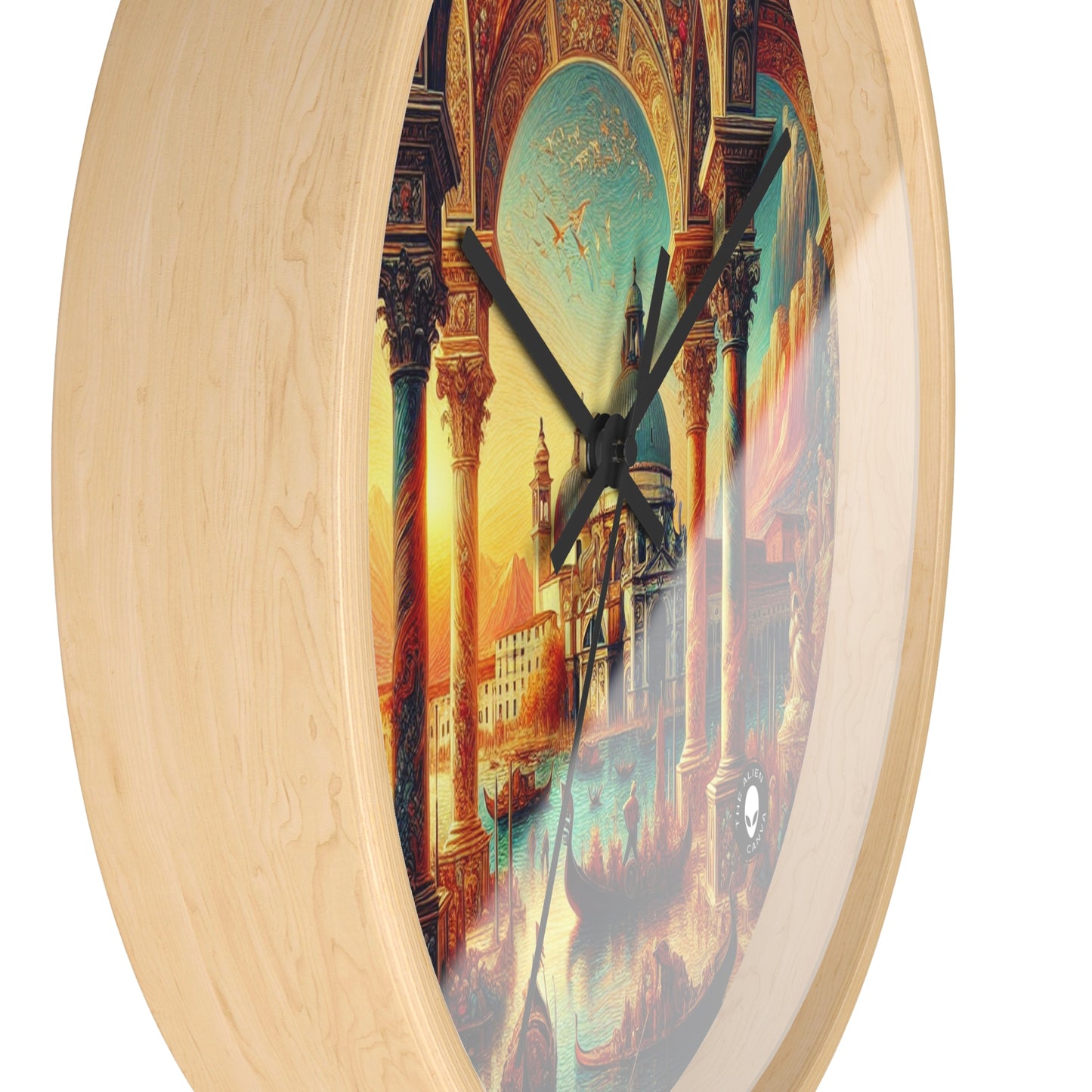 Venetian Dreams: A Fantastical Twist on the Famous Canals - The Alien Wall Clock Venetian School