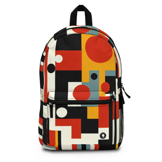 "Futurist Cityscape: Harmonizing Art and Technology in a Dynamic Constructivist Masterpiece" - The Alien Backpack Constructivism