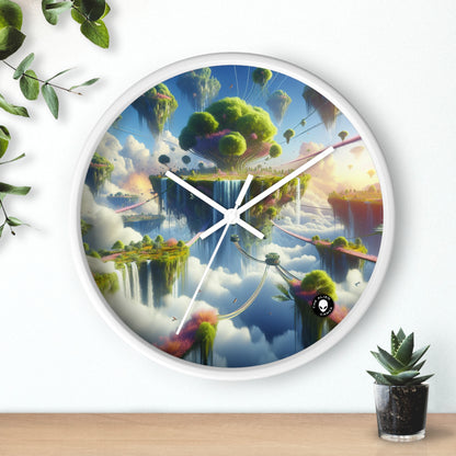 "Sky Islands: A Surreal Paradise" - The Alien Wall Clock