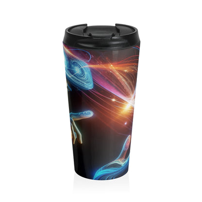 "Realmscape: An Infinite Virtual Odyssey" - The Alien Stainless Steel Travel Mug Virtual Reality Art