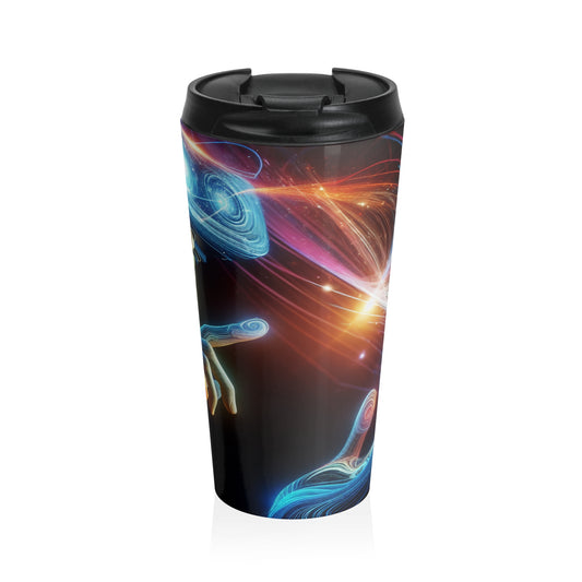 "Realmscape: An Infinite Virtual Odyssey" - The Alien Stainless Steel Travel Mug Virtual Reality Art