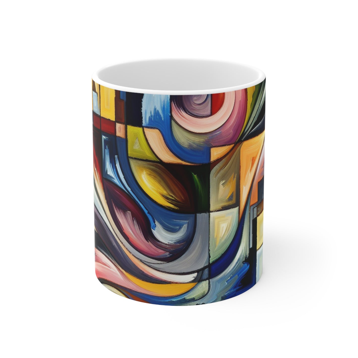 "A Tension of Shapes" - The Alien Ceramic Mug 11oz Abstract Expressionism Style