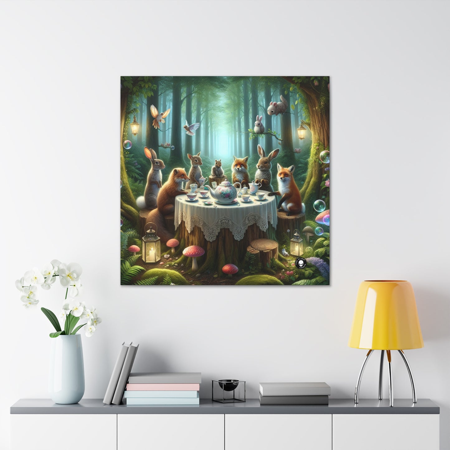 "L'heure du thé dans la forêt enchantée" - The Alien Canva