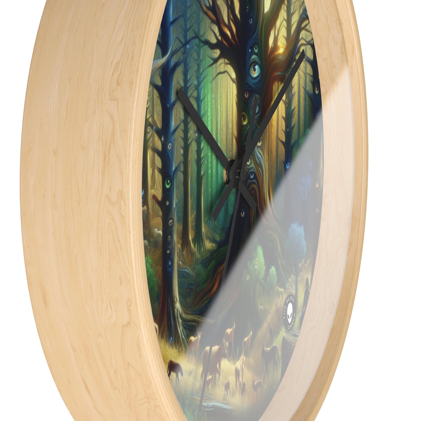 "Watchful Forest: The Trees with Eyes" - The Alien Wall Clock