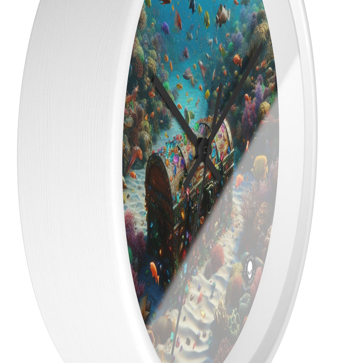 "Jeweled Depths: Discover the Hidden Treasure" - The Alien Wall Clock