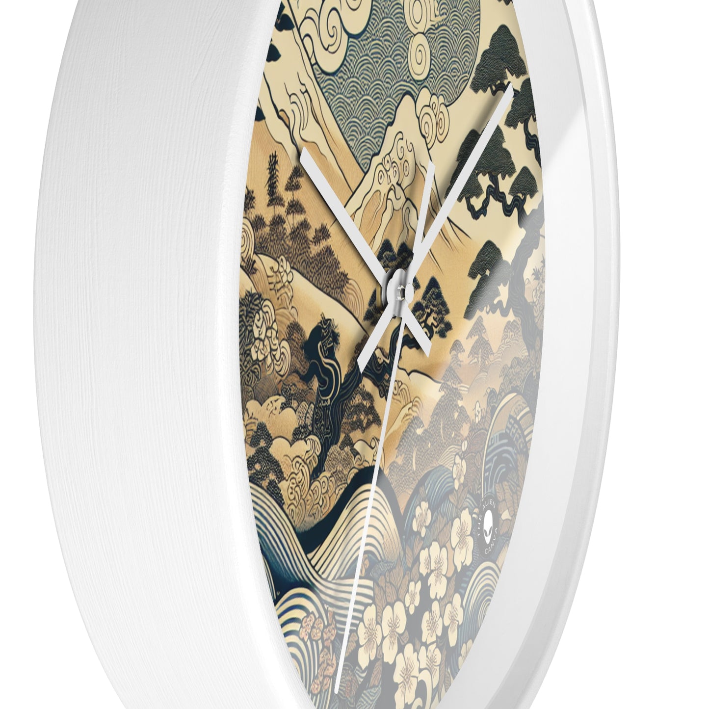 "Los sueños festivos de Edo" - El reloj de pared alienígena Ukiyo-e (impresión en madera japonesa)