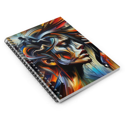 "Night Pulse: Expressions of Urban Chaos" - The Alien Spiral Notebook (Ruled Line) Expressionism