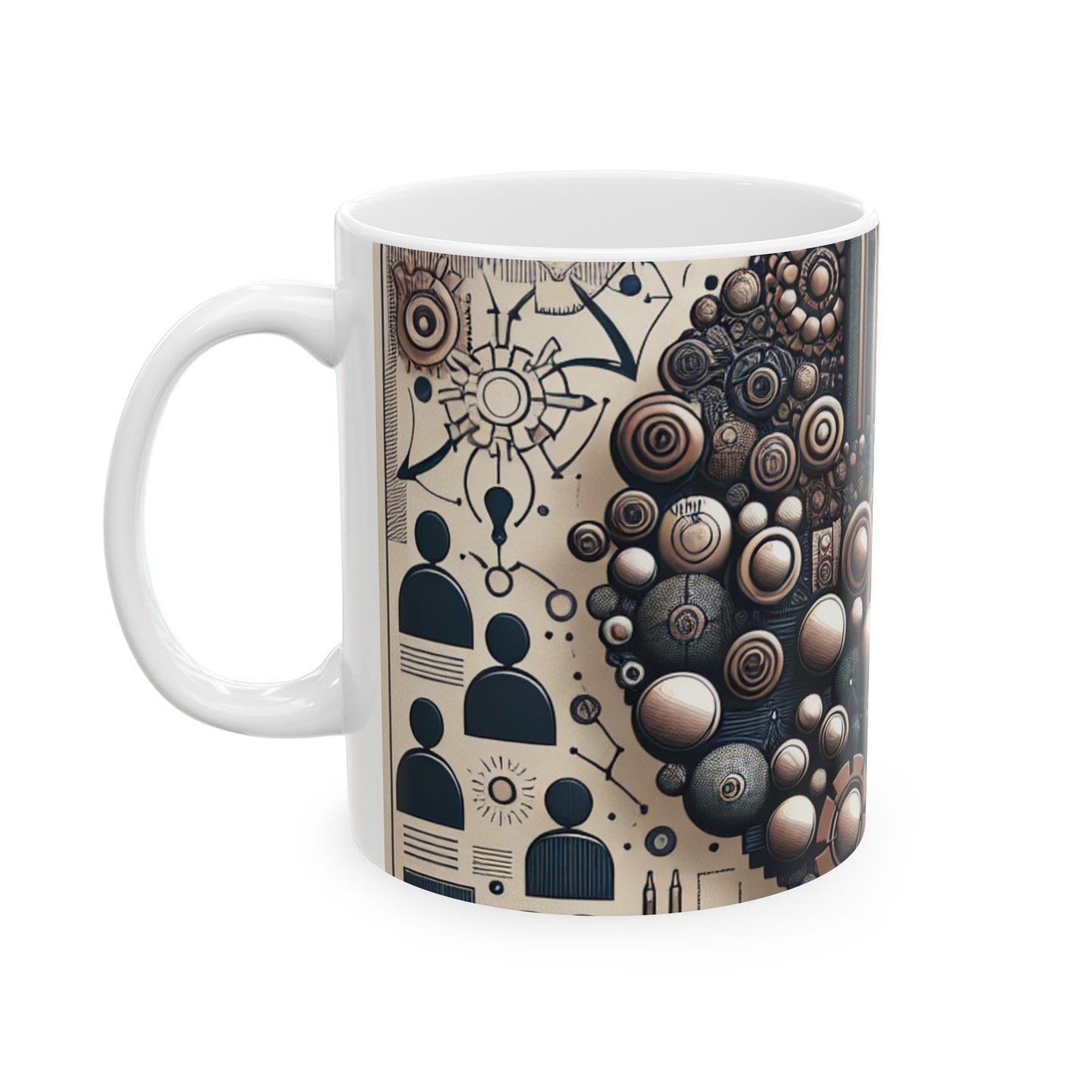 "Community Canvas: A Living Art Installation" - The Alien Ceramic Mug 11oz Social Sculpture