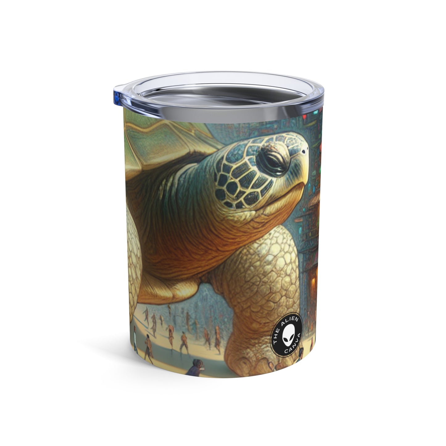 "La merveilleuse tortue dans la ville" - Le verre Alien 10oz