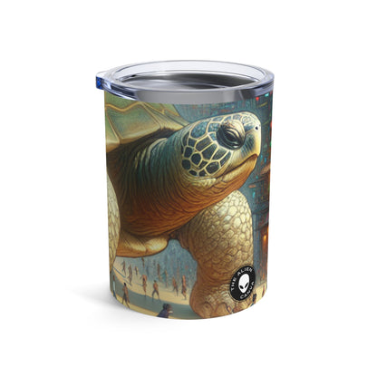 "La merveilleuse tortue dans la ville" - Le verre Alien 10oz