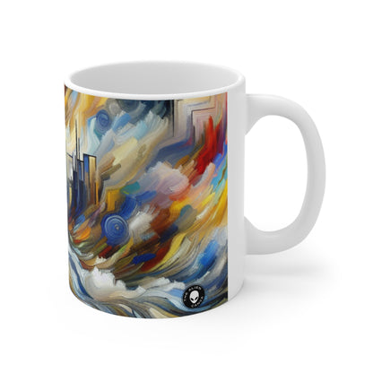 "Storm of Emotions" - The Alien Ceramic Mug 11oz Expressionism