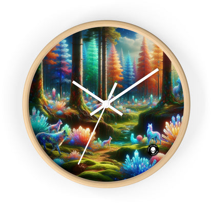 « Crystal Grove : une forêt de contes de fées » – L'horloge murale extraterrestre