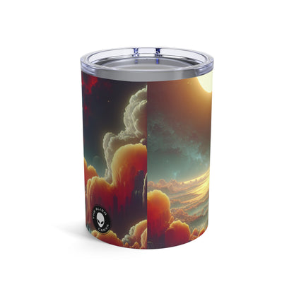 "Dawn of the Three Suns: A Sci-Fi Space Odyssey" - The Alien Tumbler 10oz Video Game Art