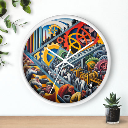 "Constructivismo industrial: engranajes y trabajo" - El constructivismo alienígena del reloj de pared