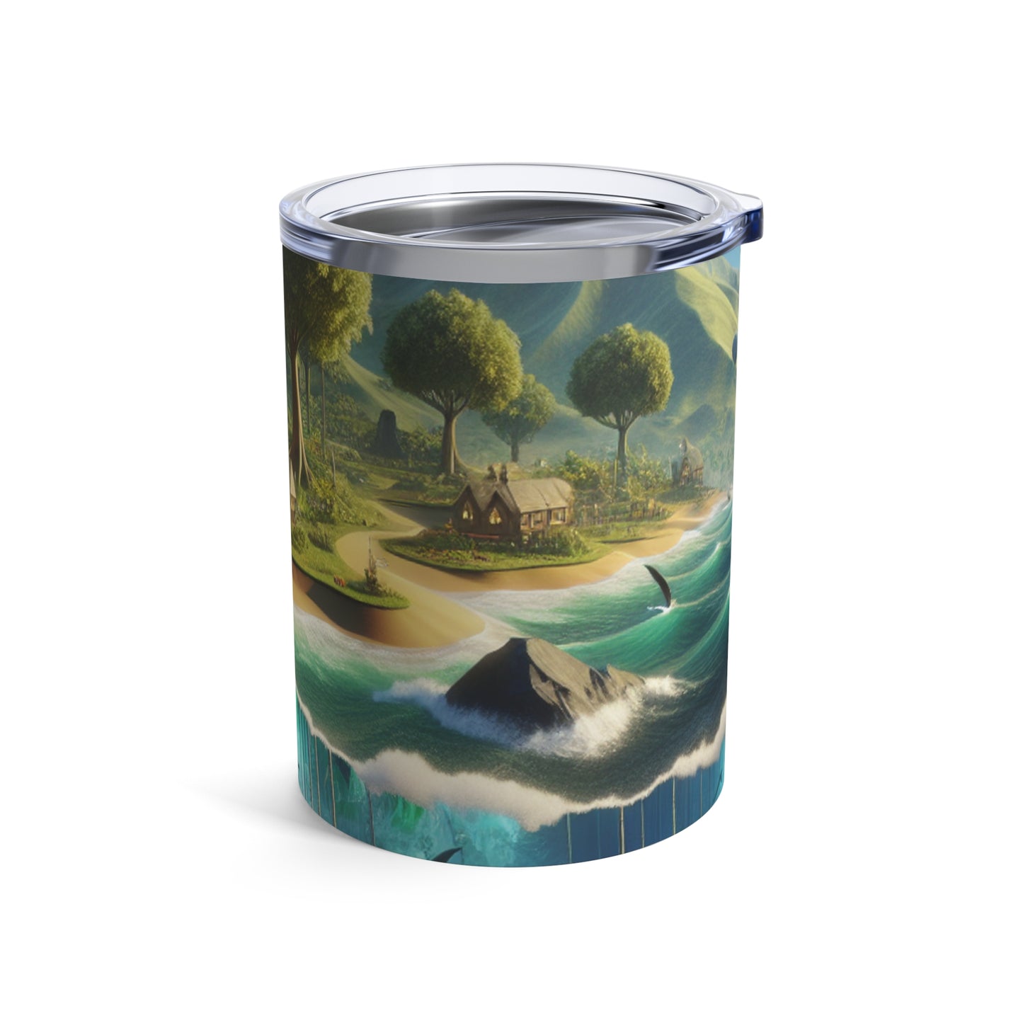 "Virtual Reality Odyssey: An Immersive 3D Art Experience" - The Alien Tumbler 10oz Virtual Reality Art Style