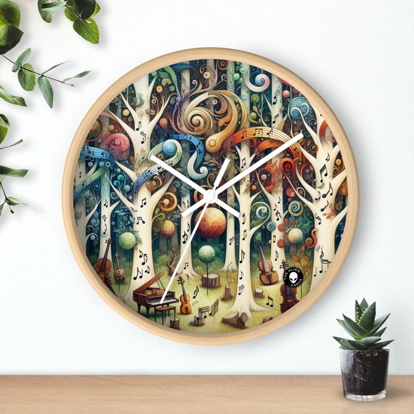 "Encantamiento melódico: El bosque instrumental" - El reloj de pared alienígena