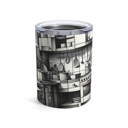 "Cubist Kitchen Collage" - The Alien Tumbler 10oz Cubism Style