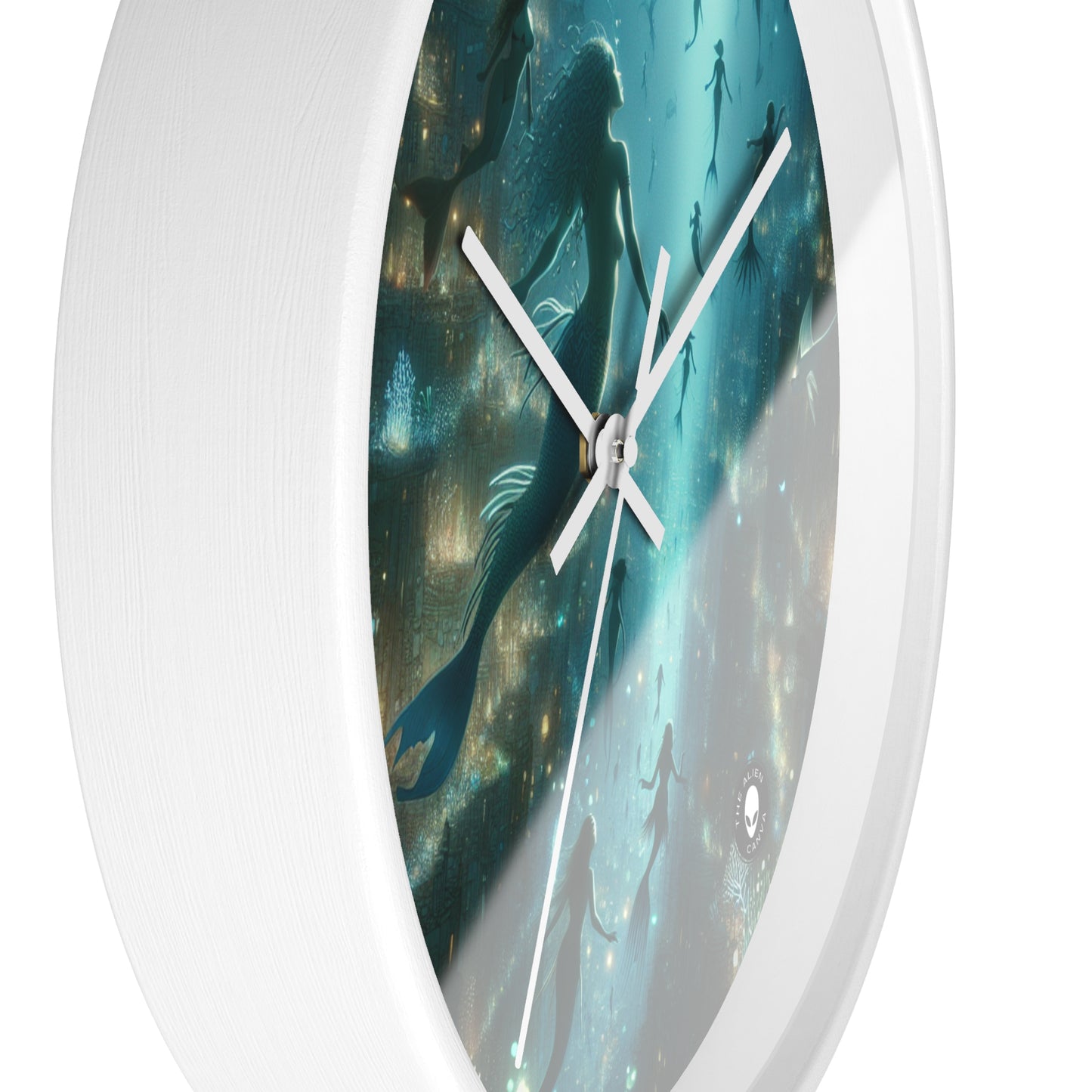 "Enchantment Below: A Bioluminescent Underwater Metropolis" - The Alien Wall Clock