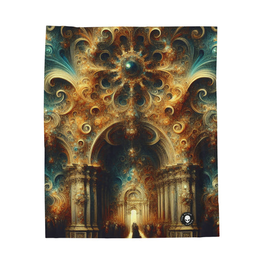 "Opulent Feasting: A Baroque Banquet" - The Alien Velveteen Plush Blanket Baroque