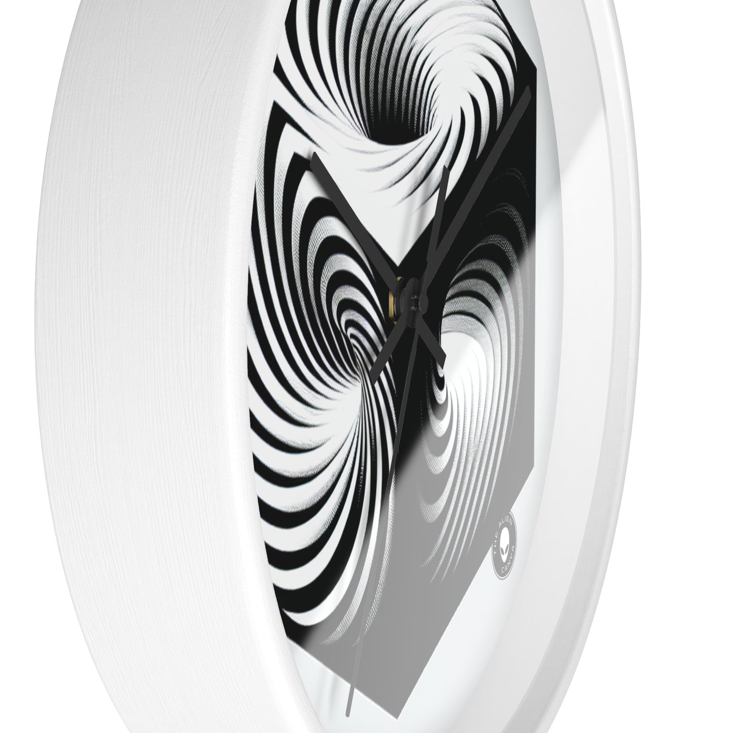 "Cube convolutif : une illusion d'optique d'un mouvement incessant" - L'horloge murale extraterrestre Op Art