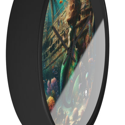 "Mermaid's Treasure: Exploring the Sunken Shipwreck" - The Alien Wall Clock